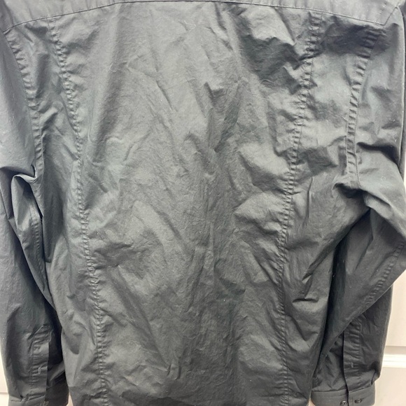 Express Mens MK2 Shirt Modern Fit Size M 15-15.5 Black Button Up Roll Tab - Picture 5 of 8